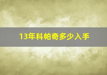 13年科帕奇多少入手