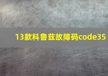 13款科鲁兹故障码code35