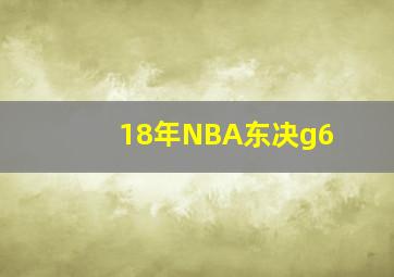 18年NBA东决g6