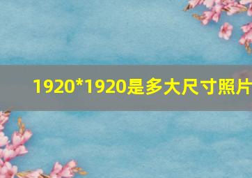 1920*1920是多大尺寸照片