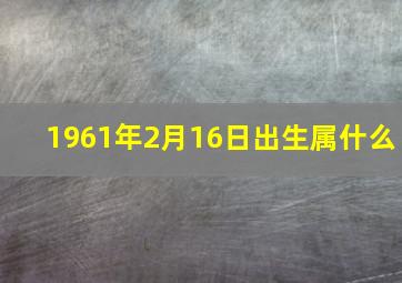 1961年2月16日出生属什么