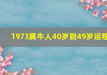 1973属牛人40岁到49岁运程