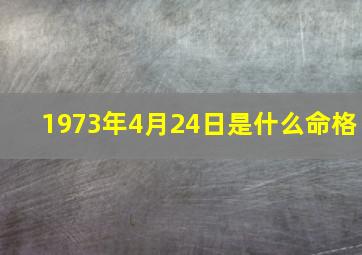 1973年4月24日是什么命格