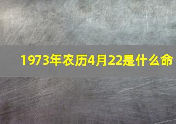 1973年农历4月22是什么命