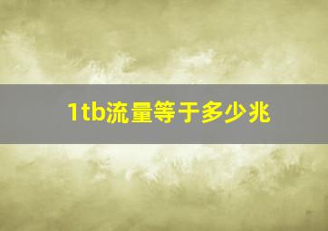 1tb流量等于多少兆