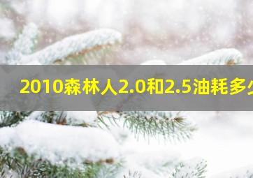 2010森林人2.0和2.5油耗多少