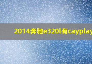 2014奔驰e320l有cayplay嘛