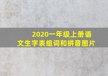 2020一年级上册语文生字表组词和拼音图片