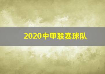 2020中甲联赛球队