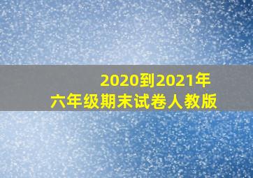 2020到2021年六年级期末试卷人教版