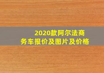 2020款阿尔法商务车报价及图片及价格