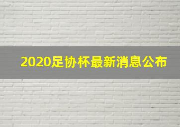 2020足协杯最新消息公布