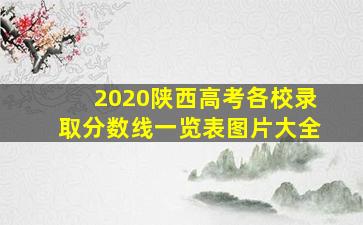 2020陕西高考各校录取分数线一览表图片大全