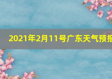 2021年2月11号广东天气预报