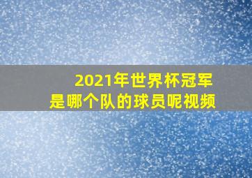 2021年世界杯冠军是哪个队的球员呢视频