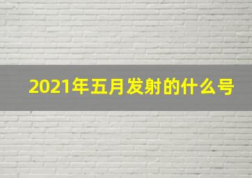 2021年五月发射的什么号