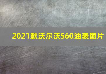 2021款沃尔沃S60油表图片