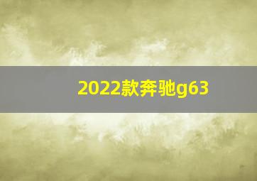 2022款奔驰g63