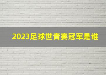 2023足球世青赛冠军是谁