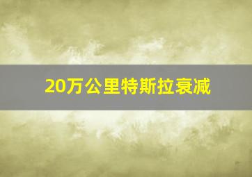 20万公里特斯拉衰减