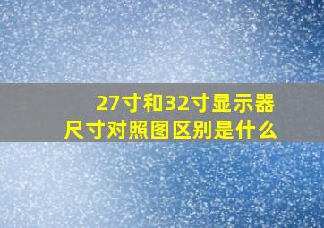 27寸和32寸显示器尺寸对照图区别是什么