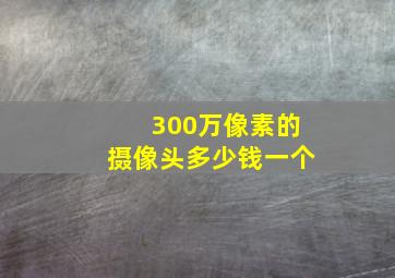 300万像素的摄像头多少钱一个