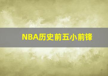 NBA历史前五小前锋