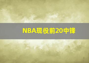 NBA现役前20中锋