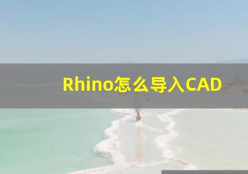 Rhino怎么导入CAD