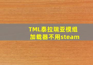 TML泰拉瑞亚模组加载器不用steam