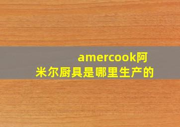 amercook阿米尔厨具是哪里生产的