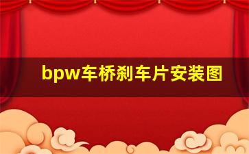 bpw车桥刹车片安装图