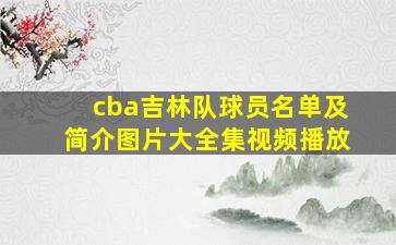 cba吉林队球员名单及简介图片大全集视频播放