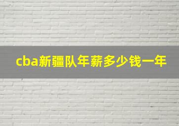 cba新疆队年薪多少钱一年