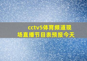 cctv5体育频道现场直播节目表预报今天