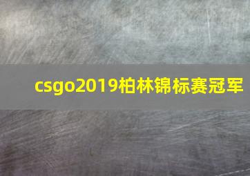 csgo2019柏林锦标赛冠军