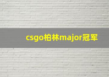 csgo柏林major冠军