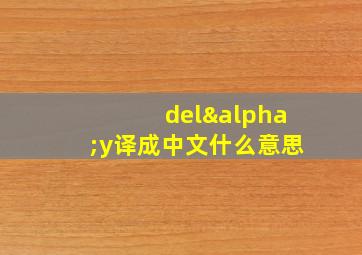 delαy译成中文什么意思