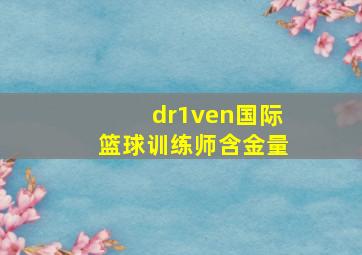 dr1ven国际篮球训练师含金量