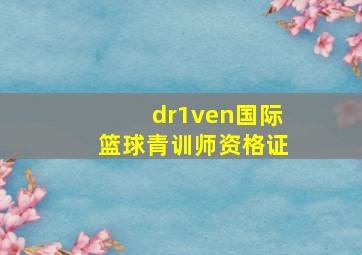 dr1ven国际篮球青训师资格证