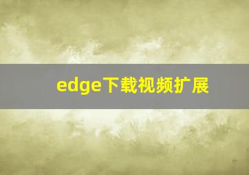 edge下载视频扩展