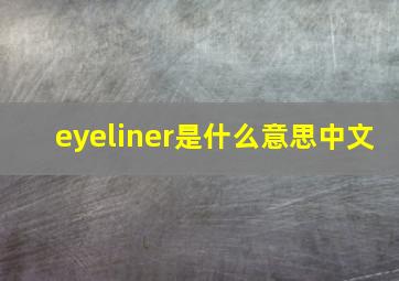 eyeliner是什么意思中文