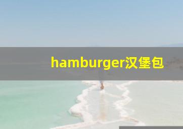 hamburger汉堡包