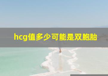 hcg值多少可能是双胞胎