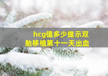 hcg值多少提示双胎移植第十一天出血