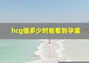 hcg值多少时能看到孕囊