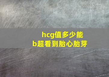 hcg值多少能b超看到胎心胎芽