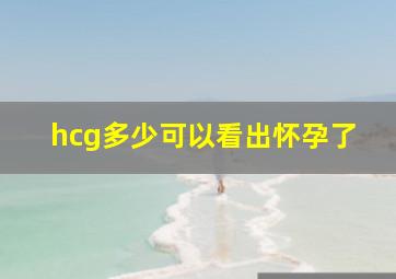 hcg多少可以看出怀孕了