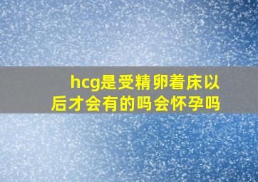 hcg是受精卵着床以后才会有的吗会怀孕吗