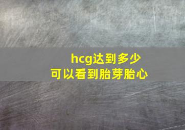 hcg达到多少可以看到胎芽胎心